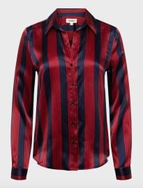 LAgence Tyler Blouse in Red Stripe Shop Premium Outlets at Shop Simon